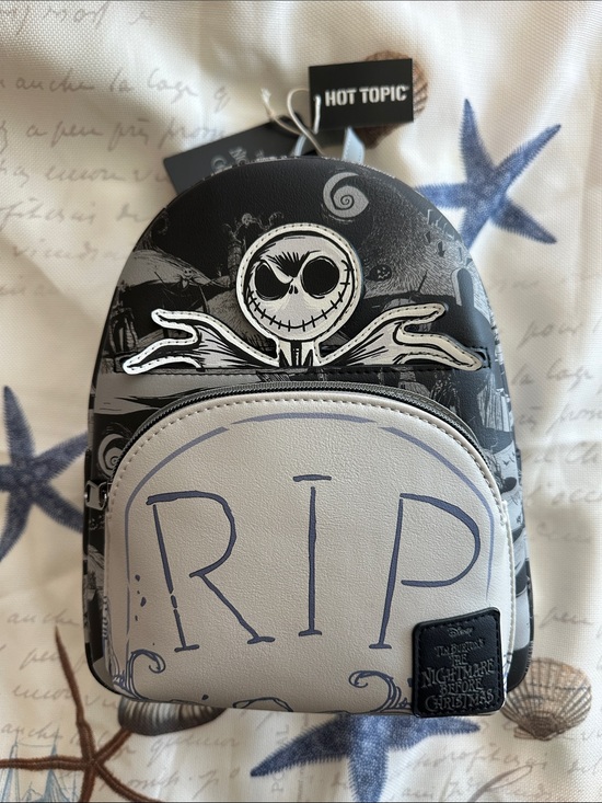 Loungefly Handbags - Loungefly Jack Skellington RIP Mini Backpack